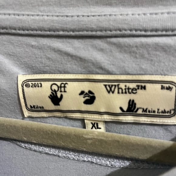 Off-White Light Blue Graphic Tee - Picture 2 of 4